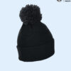 Bonnet noir pom pom SNOW POM POM BEANIE – Image 2