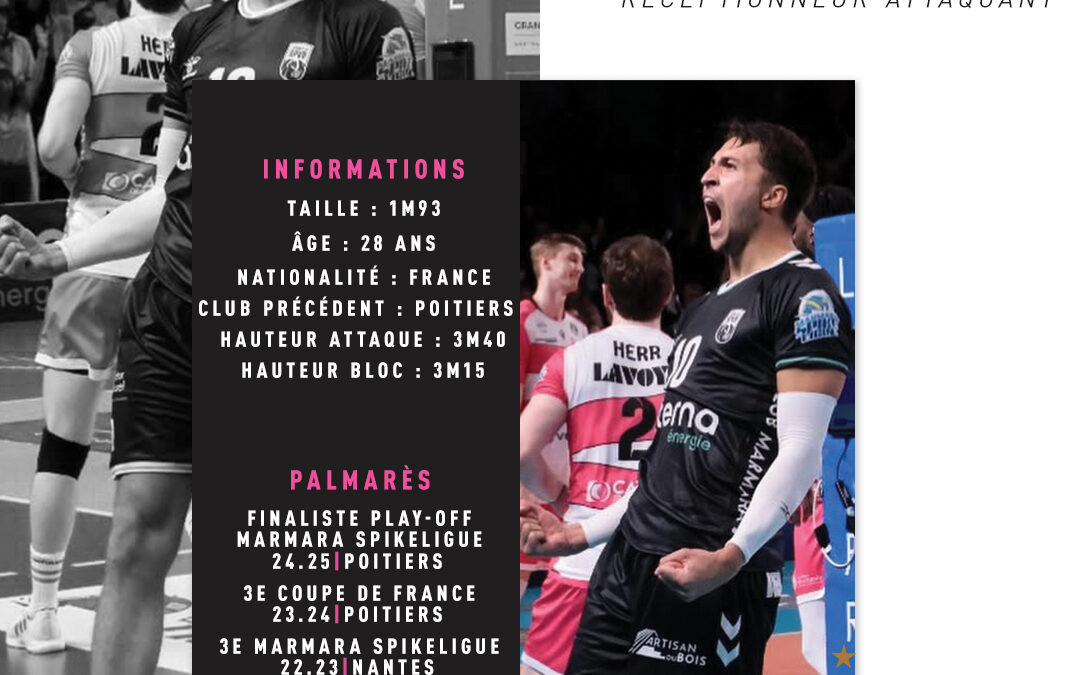 Thibaut Thoral, finaliste de la Marmara SpikeLigue avec Poitiers, est Centurion.
